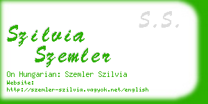 szilvia szemler business card